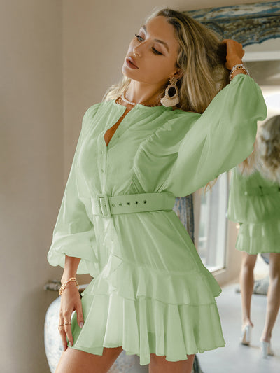 Layered Ruffle Dress | Layered Mini Dress | Classy Fashion Chic