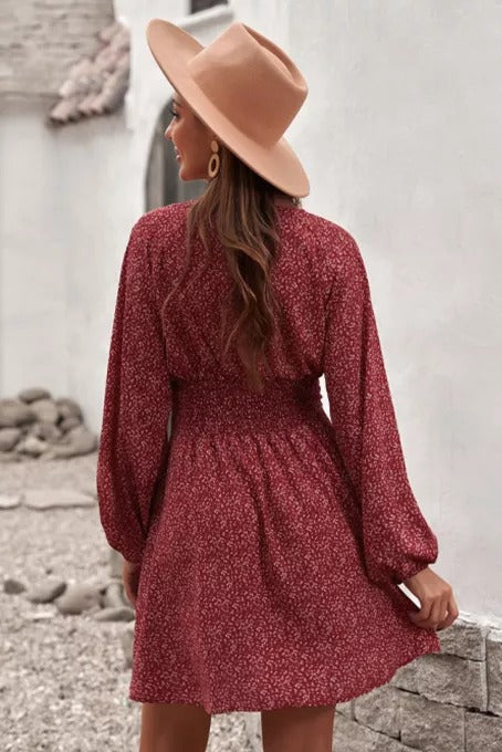 Smocked Waist Flowy Dress - Classy Fashion Chic