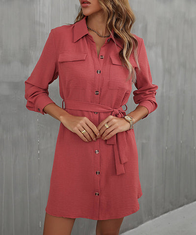 Button Up Shirt Dress | Long Sleeve Shirt Dress | Classy Fashion Chic